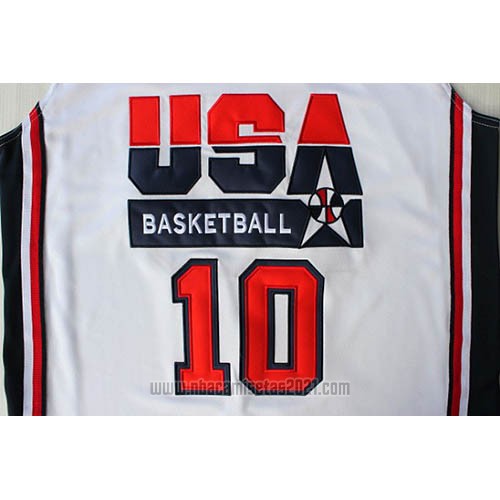 Camiseta USA 1992 Clyde Drexler #10 Blanco